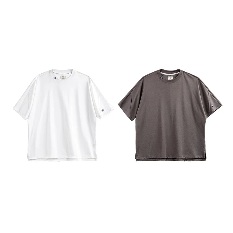 Maden Casual 3A Antibacterial Quick-drying Short-sleeved T-shirt Sports Breathable Solid Color Tee for Men's Summer Tops