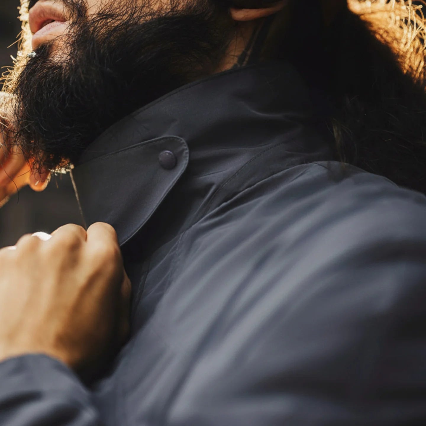 Maden Men's Vintage Outdoor Waterproof Jacket Windproof with Stand Collar Zip Front Lightweight Sporty Coat for Spring Autumn