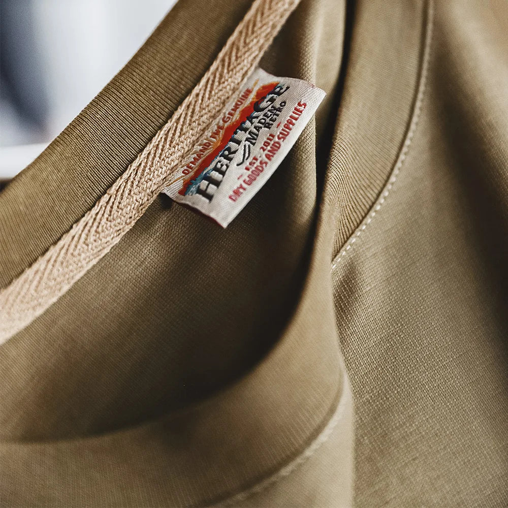 Maden Vintage Summer Short Sleeve T-Shirts Outdoor Camp Fun Print Tees with Waterproof Pocket Casual Loose Fit Tops for Men