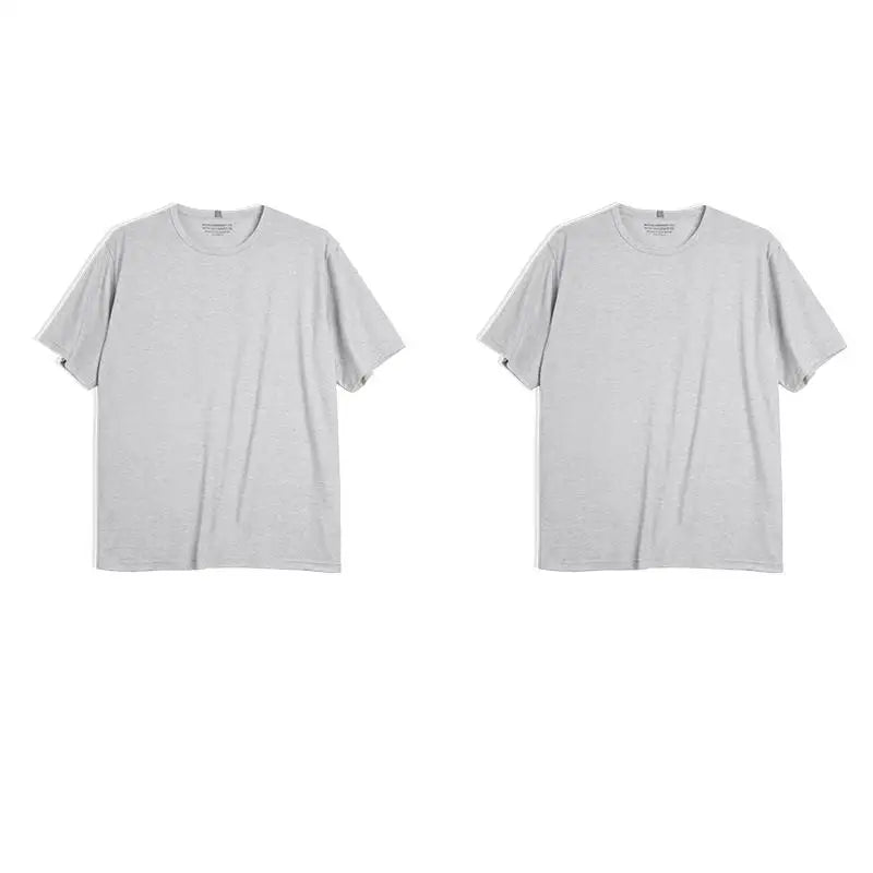 Maden Casual Breathable Blended Short Sleeve T-shirt for Men's Summer Crew Neck Lightweight Basic Tees Versatile Loose Fit Tops