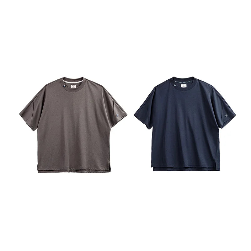 Maden Casual 3A Antibacterial Quick-drying Short-sleeved T-shirt Sports Breathable Solid Color Tee for Men's Summer Tops