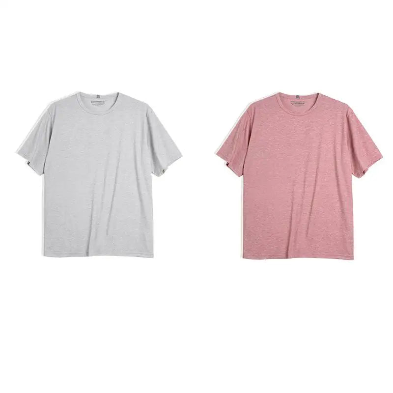 Maden Casual Breathable Blended Short Sleeve T-shirt for Men's Summer Crew Neck Lightweight Basic Tees Versatile Loose Fit Tops