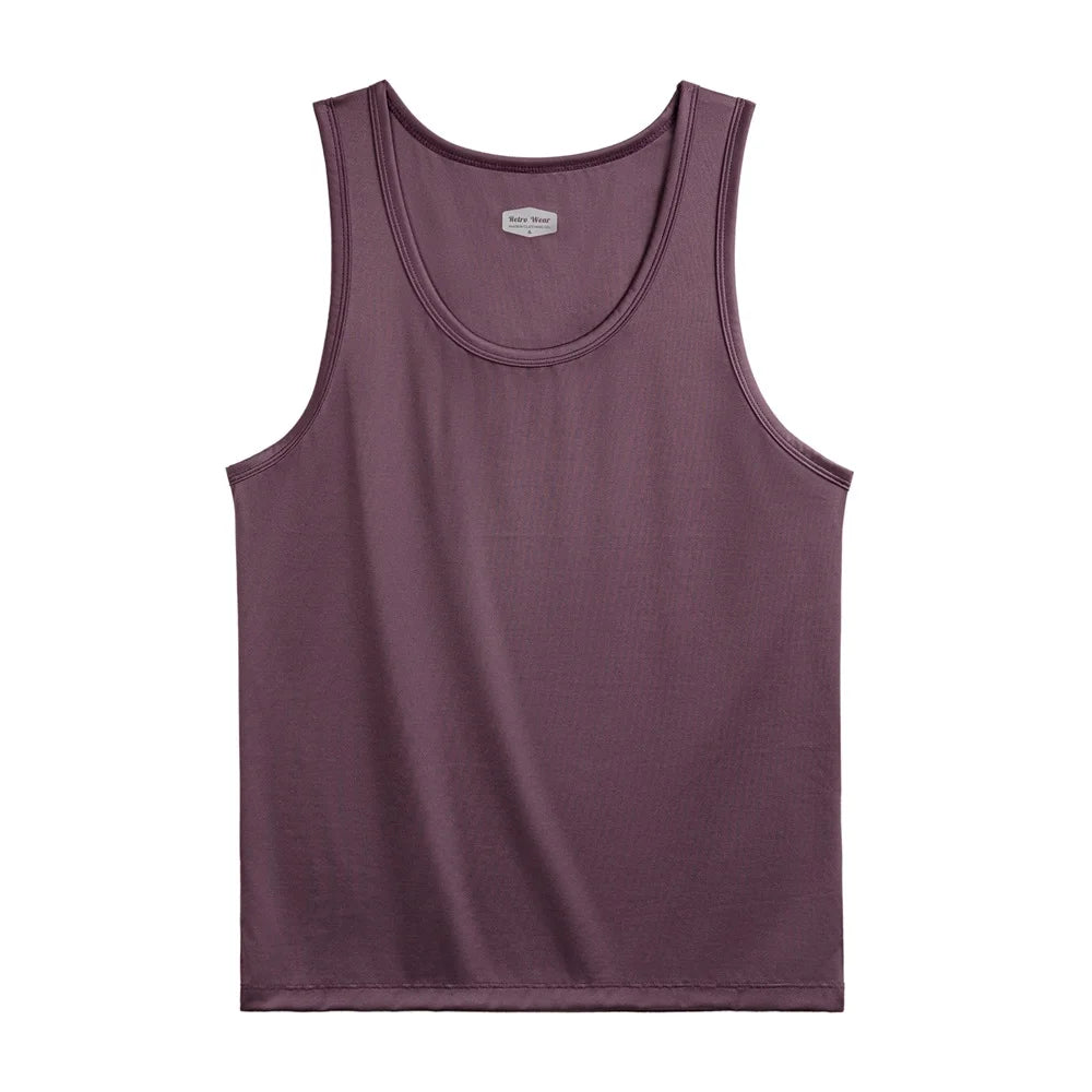 Maden Sunscreen Ribbed Solid Color Vest Breathable And Versatile Three-color Optional Tank Top for Men's Summer