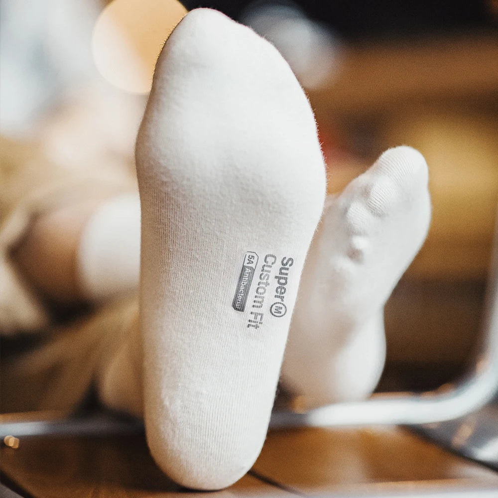 Maden 3 Pack Pairs Summer Long Socks Grade Antibacterial Knitted Mid-calf Sports Breathable Deodorant Socks for Men's Spring