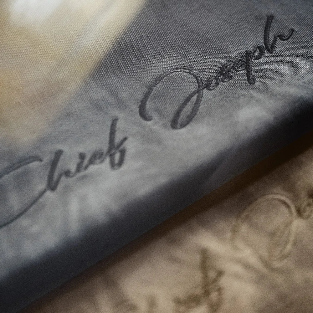 Maden Vintage Navajo Print Short Sleeve T-Shirt Men's Summer Heavyweight Cotton Tee Letter Embroidered Loose Fit Crew Neck Tops