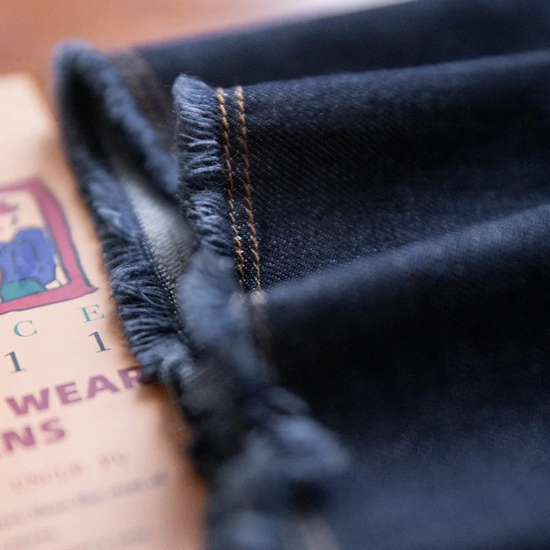 Maden Casual Lyocell Cool Comfort Jeans Men's Spring and Fall Washed Denim Relaxed Fit Trousers with Elastic Waist Vintage Pants