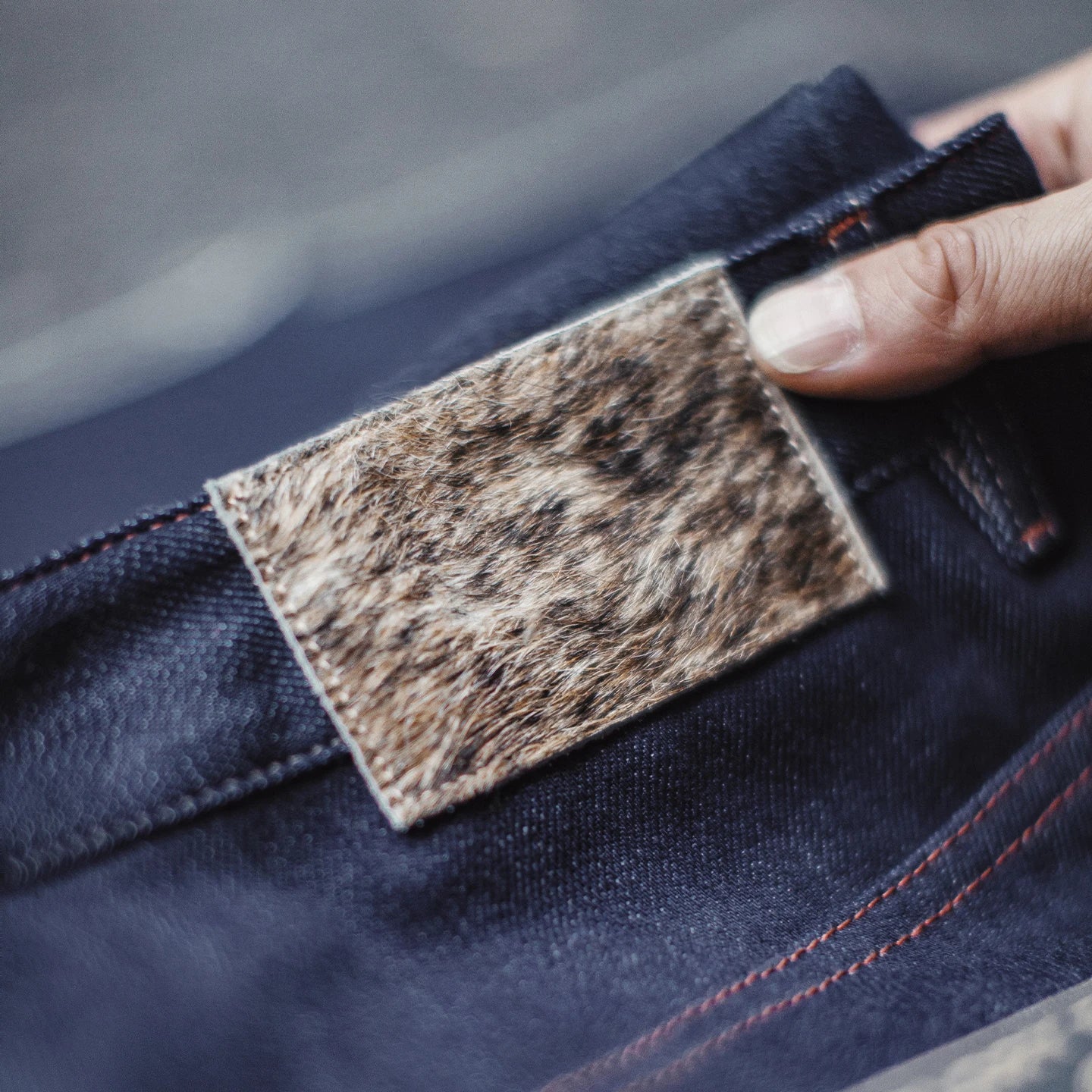 Maden Men's Vintage Selvedge Raw Denim Jeans with Horse Hair Leather Patch 100% Cotton Straight Trousers for Spring Fall Pants