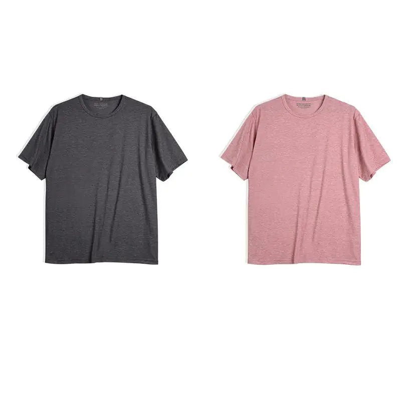 Maden Casual Breathable Blended Short Sleeve T-shirt for Men's Summer Crew Neck Lightweight Basic Tees Versatile Loose Fit Tops