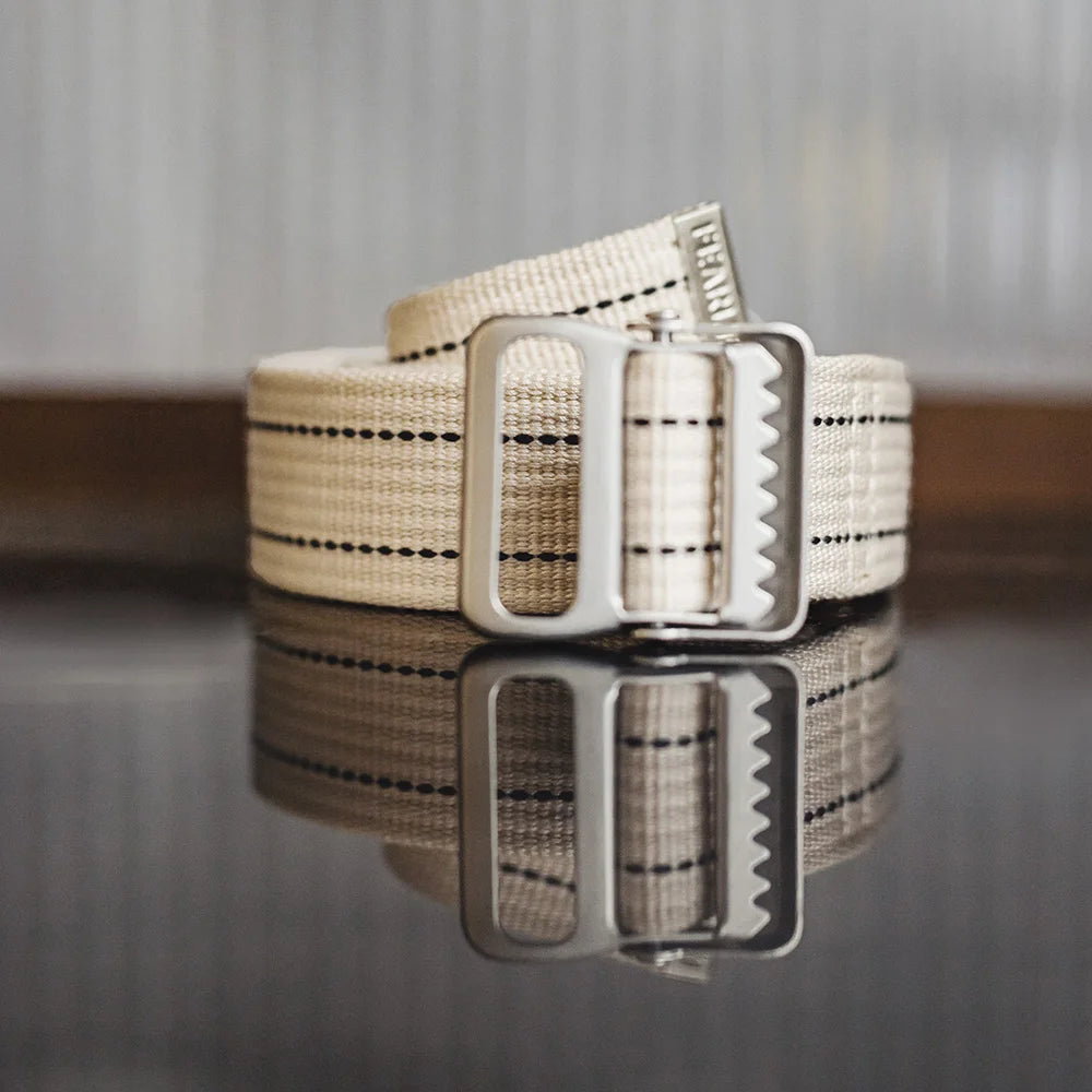 Maden New Unisex Striped Woven Belt No Hole Adjustable Waist Chain Jeans Belt Canvas Outdoor Sports Accessory Leisure Strap