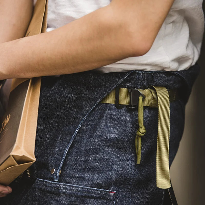 Maden Tooling American Retro SAS Quick-Buckle Belt Green Tactical Automatic Men Fashion Multifunctional Belt