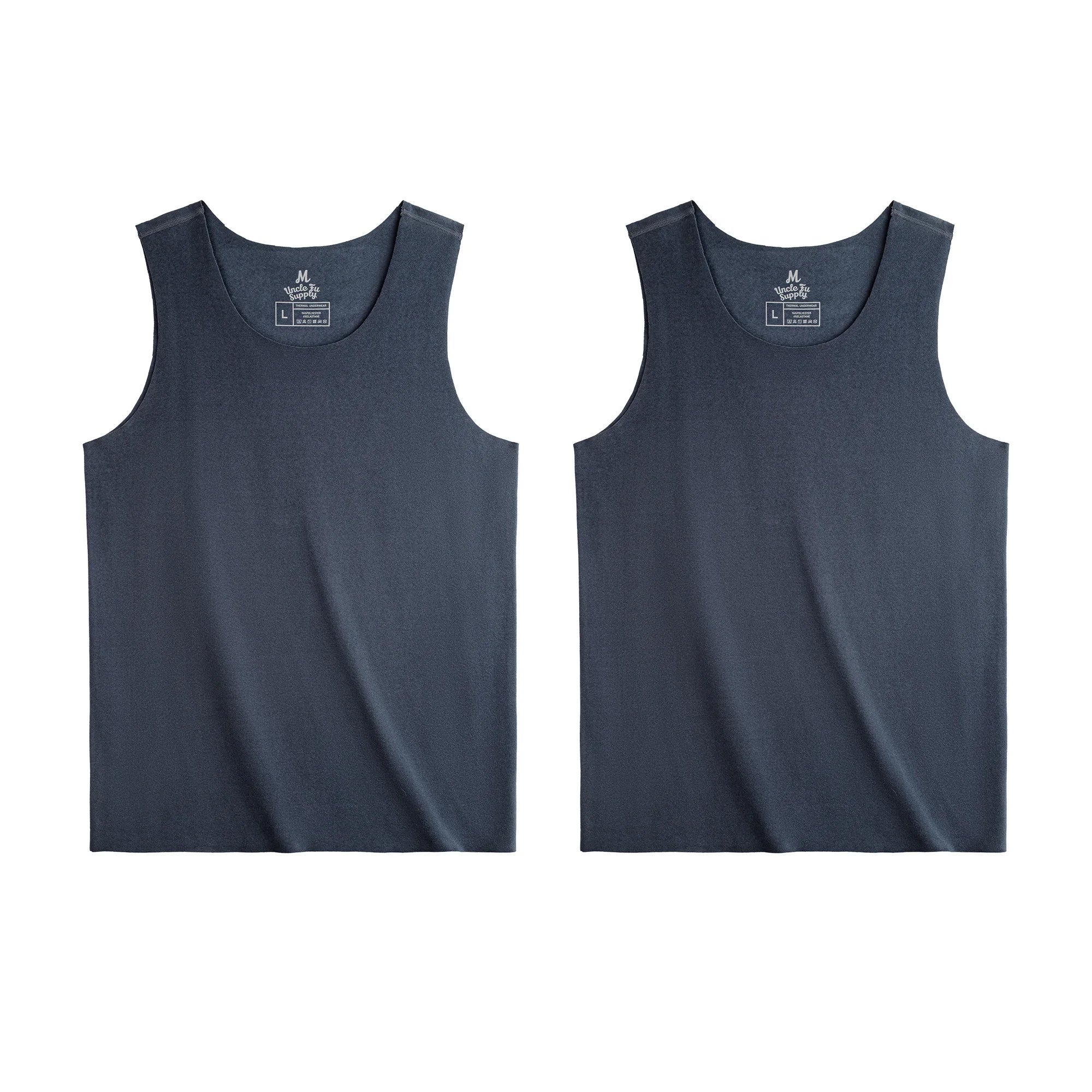 Maden Casual Solid Color Fleece Tank Tops Inner Layer Basic Tops for Men Versatile Seamless Vest Autumn Slim Fit Sleeveless Vest