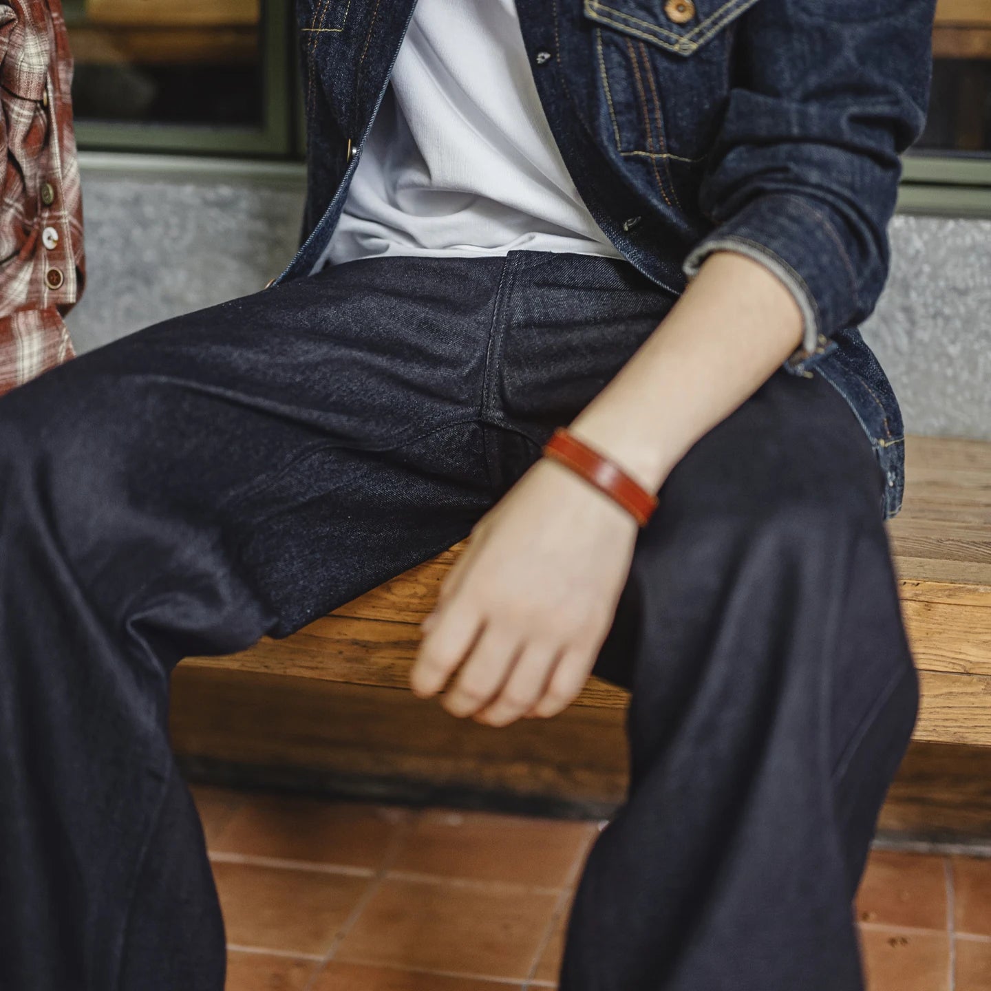 Maden Vintage 15.6oz Selvedge Raw Denim Jeans Heavyweight Blue Loose Fit Wide-Leg Jeans Zip Fly Cotton Trousers for Spring Fall