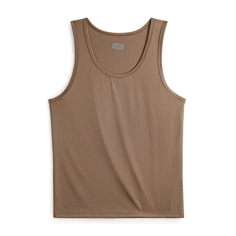 Maden Sunscreen Ribbed Solid Color Vest Breathable And Versatile Three-color Optional Tank Top for Men's Summer
