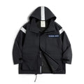 Maden Retro Mid-length Navy Parka Windbreaker Loose Fit Windproof Hooded Jacket Versatile Men's Outerwear for  Autumn and Winter