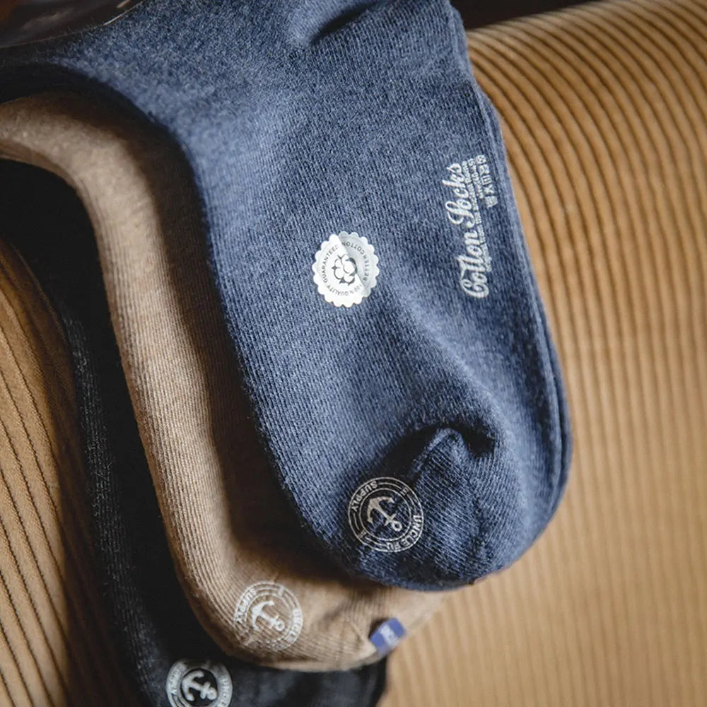 Maden 3 Pack Pairs Printed Knitted Mid-calf Socks Sweat-absorbent Solid Color Socks Non-slip Men's Socks for Spring and Autumn