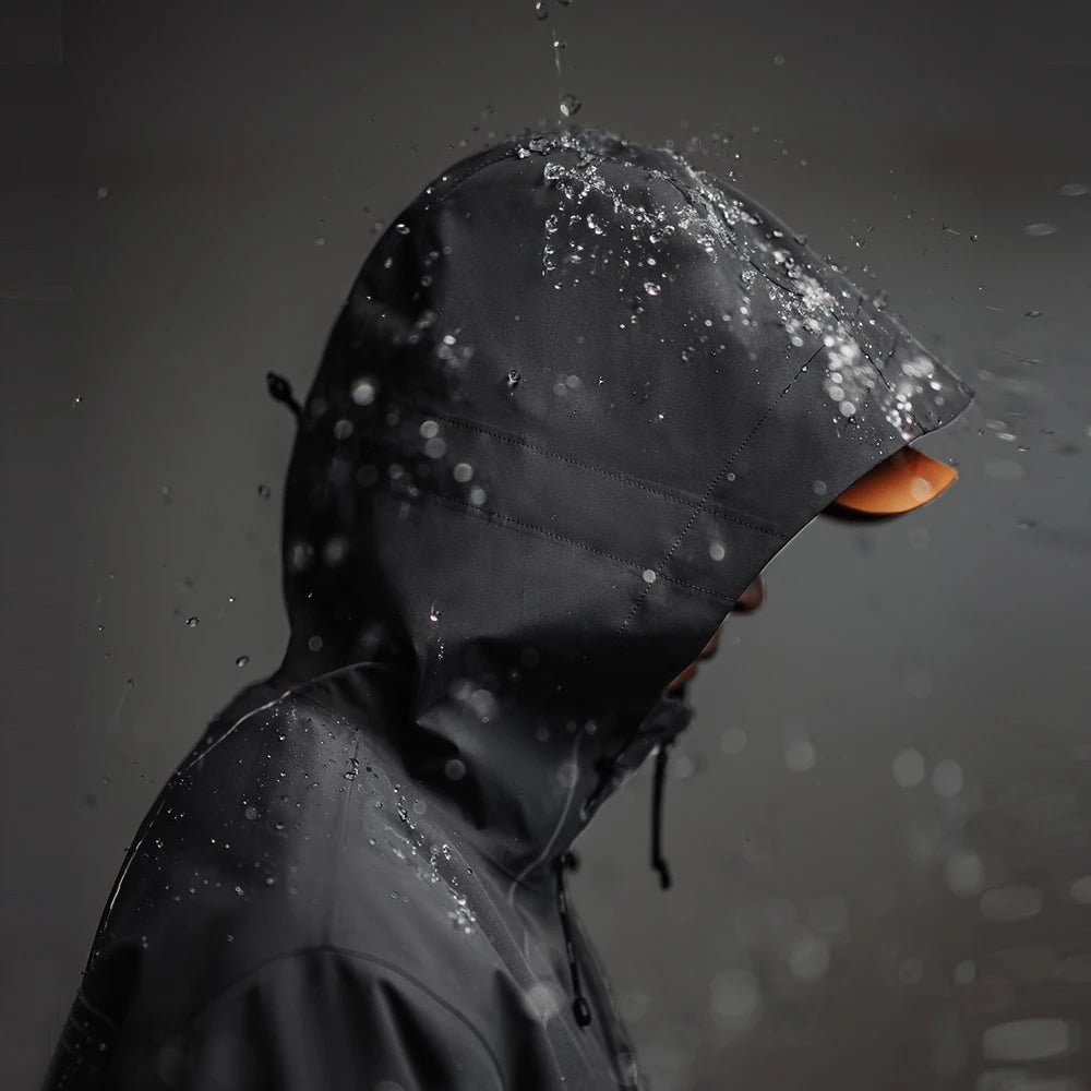 Maden Casual Functional Reflective Jacket Outdoor Wear-resistant Hooded Zipper Coat Waterproof Hiking Jacket for Men's Autumn