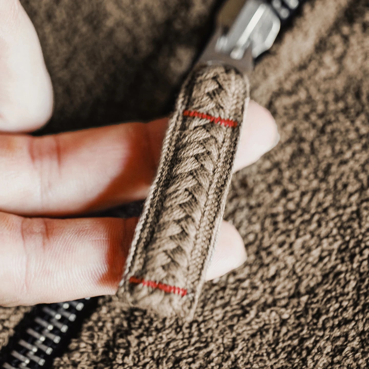 Maden Men’s Khaki Fleece Zip Hoodie Jacket Winter Thick Warm Plush Sherpa Lined Daily Casual Coat