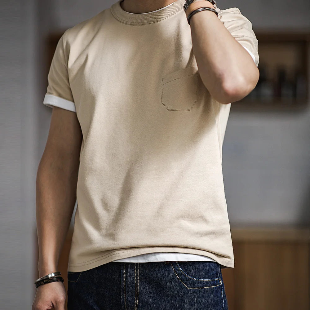 Maden 2023 Vintage Fashion Summer T Shirts for Men Crewneck Heavyweight Cotton Short Sleeve Tee Amekaji Tactical Tops