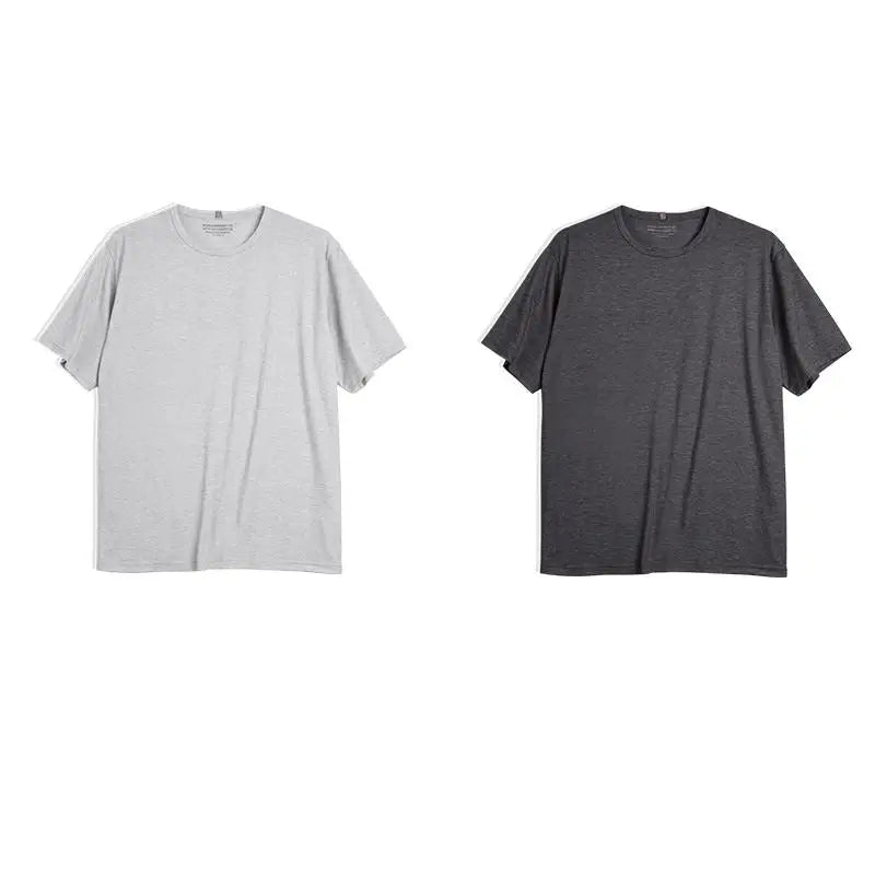 Maden Casual Breathable Blended Short Sleeve T-shirt for Men's Summer Crew Neck Lightweight Basic Tees Versatile Loose Fit Tops